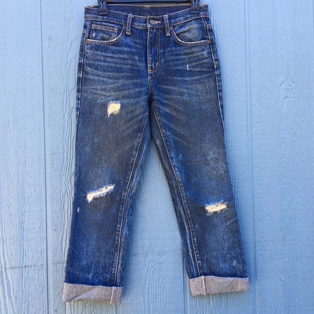 Carmar High Rise Distressed Straight Leg Medium Wash Jeans Women’s Size 24